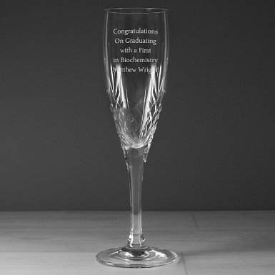 Personalised Crystal Champagne Flute