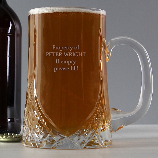 Personalised Pint Crystal Tankard