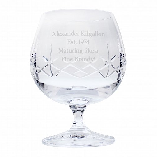 Personalised Crystal Small Brandy Glass