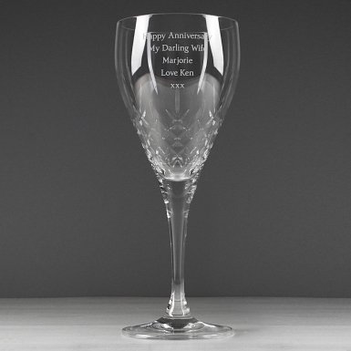 Personalised Crystal Wine Goblet