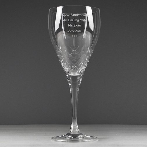 Personalised Crystal Wine Goblet