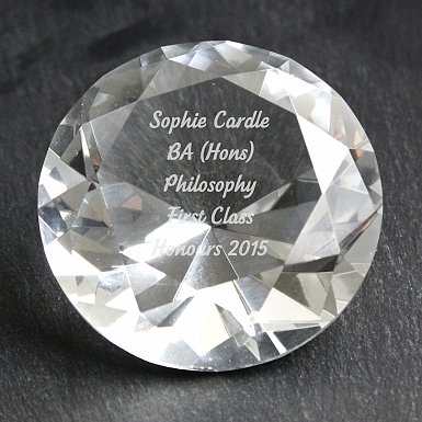 Personalised Diamond Paperweight