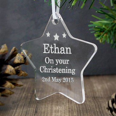 Personalised Acrylic Star Decoration