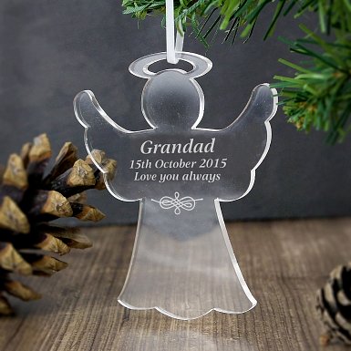 Personalised Acrylic Angel Decoration