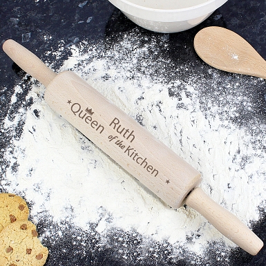 Personalised Queen of the Kitchen Rolling Pin