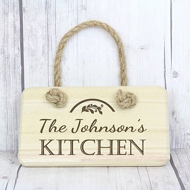 Personalised Kitchen Wooden Sign