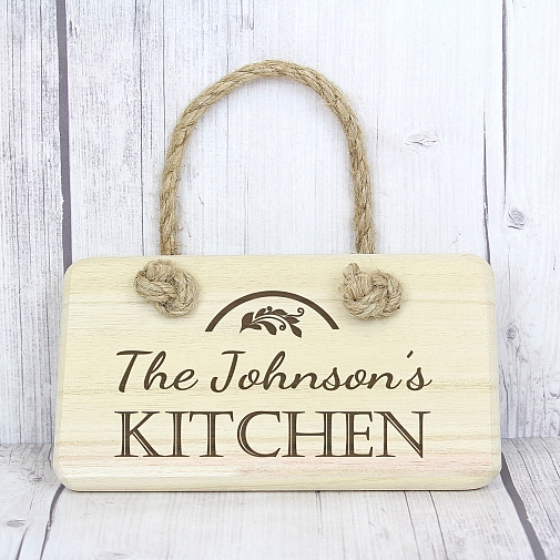 Personalised Kitchen Wooden Sign