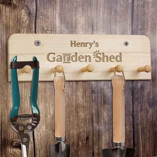 Personalised Garden Shed Key / Tool Holder