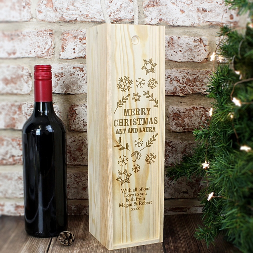 Personalised Christmas Frost Bottle Presentation Box