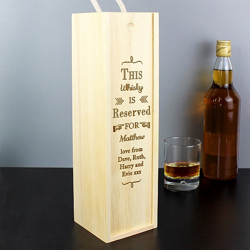 Personalised Reserved For Bottle Presentation Box