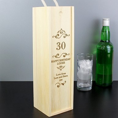 Personalised Elegant Number Bottle Presentation Box