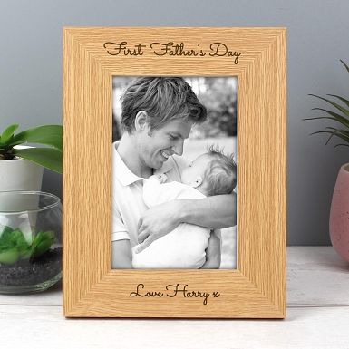 Personalised Free Text 4x6 Wooden Photo Frame