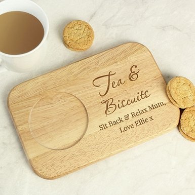 Personalised Free Text Wooden Coaster Tray