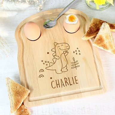 Personalised Dinosaur Egg & Toast Board