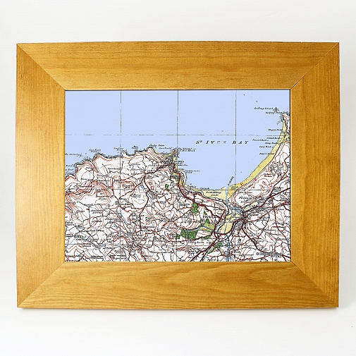 Personalised Postcode Map 10x8 Wooden Frame - Popular Edition