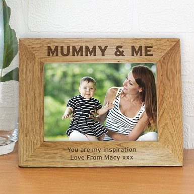 Personalised Mummy & Me 5x7 Wooden Photo Frame
