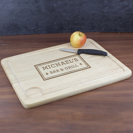 Personalised Bar & Grill Carving Board