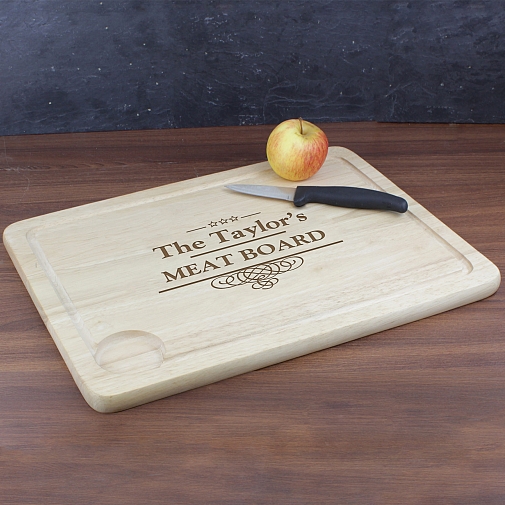 Personalised Decorative Swirl Meat Carving Board