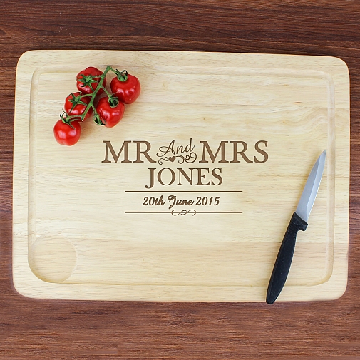 Mr and Mrs Meat Carving Board