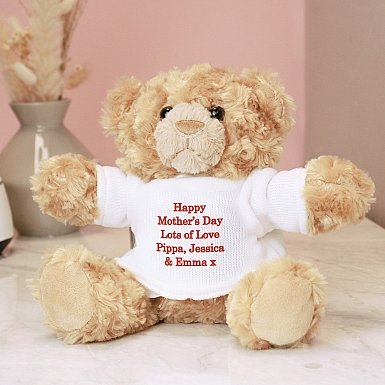 Personalised Teddy Bear - Red Message