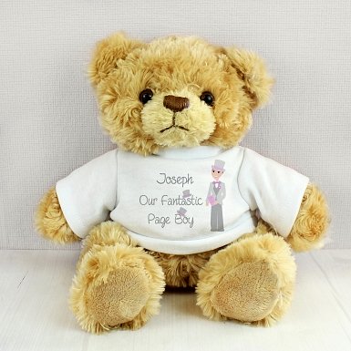 Personalised Fabulous Page Boy Message Bear