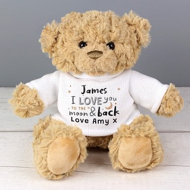 Personalised To the Moon and Back Teddy Bear