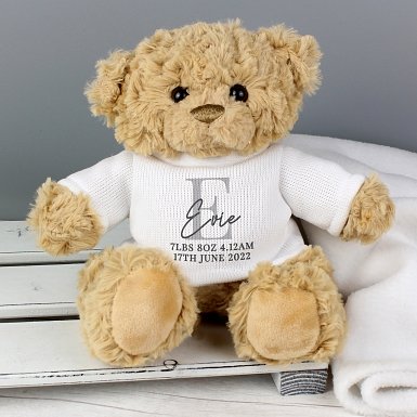 Personalised InitialTeddy Bear