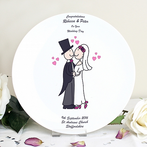 Personalised Cartoon Couple Plate
