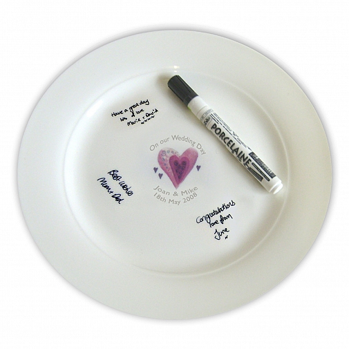 Personalised Hearts Message Plate