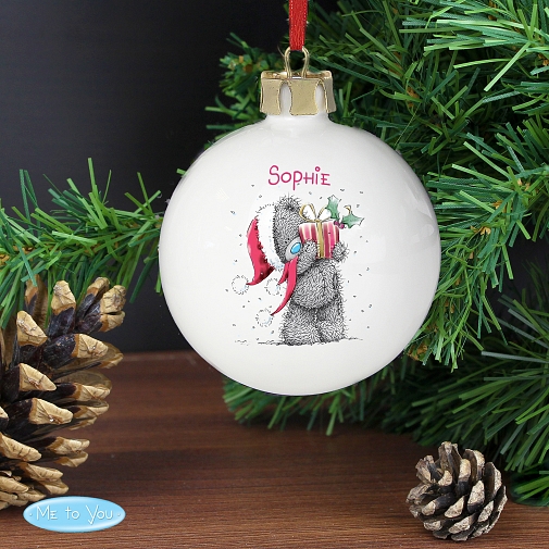 Personalised Me To You Christmas Bauble