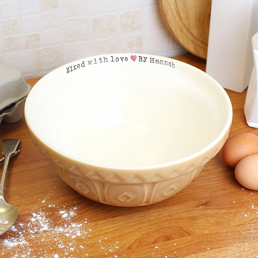Personalised Mixed With Love Baking Bowl