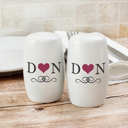 Personalised Initials Salt and Pepper Set