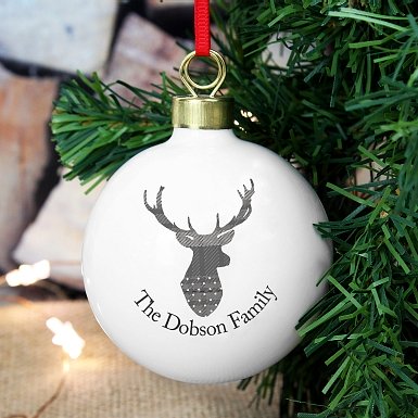 Personalised Highland Stag Bauble