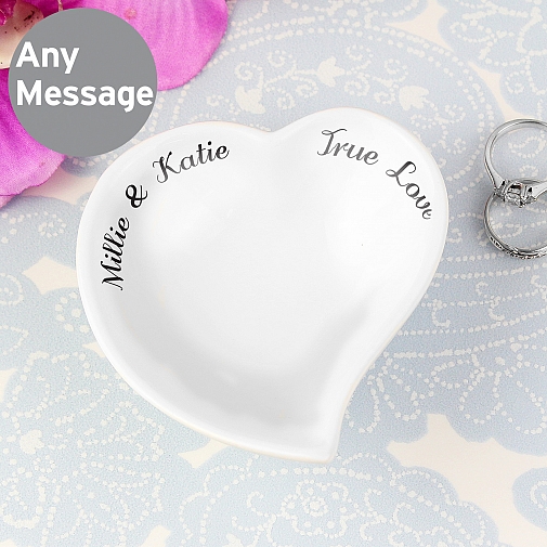 Personalised Free Text Ceramic Ring Dish