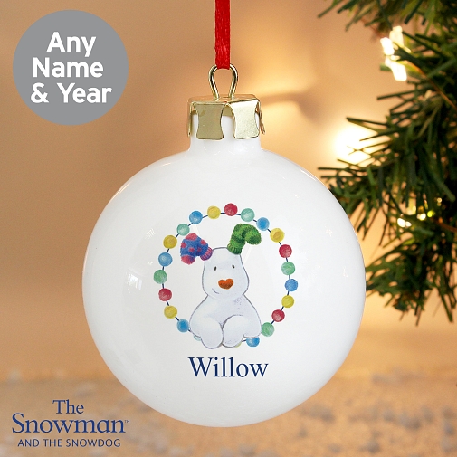 Personalised The Snowdog Bauble