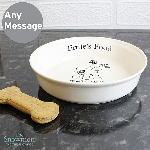 Personalised The Snowdog Pet Bowl