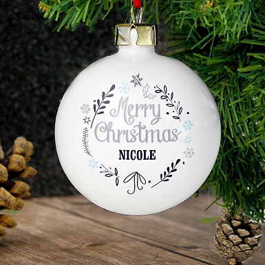 Personalised Christmas Frost Bauble