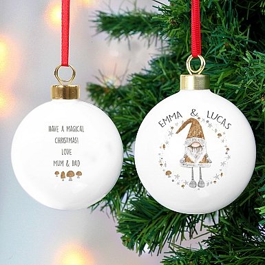 Personalised Scandinavian Christmas Gnome Bauble