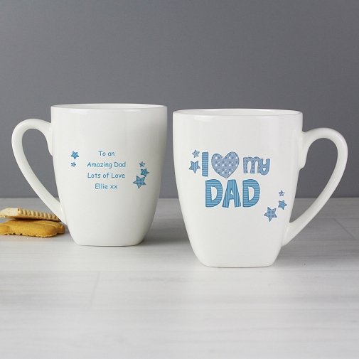 Personalised Patterns I Love My Latte Mug