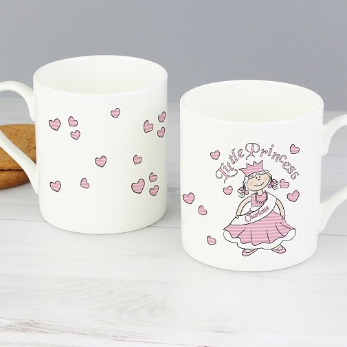 Personalised Little Princess Balmoral Mug with  Milk Chocolatess