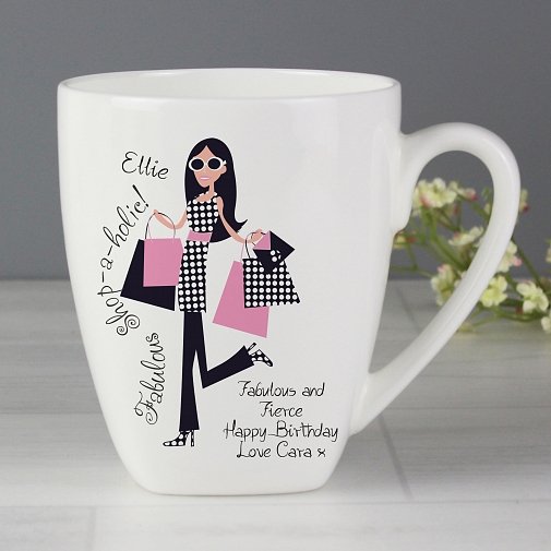 Personalised Fabulous Shopaholic Latte Mug