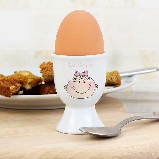 Personalised Baby Girl Egg Cup