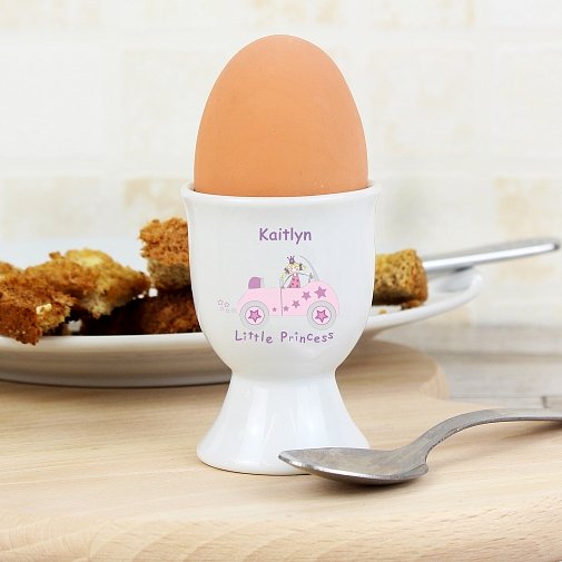 Personalised Little Princess in Car Egg Cup