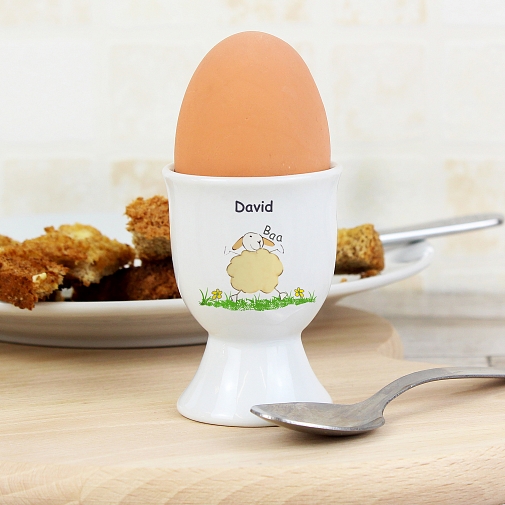 Personalised Baa Egg Cup