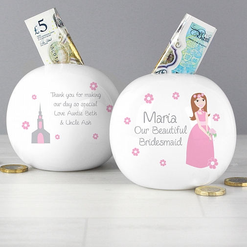 Personalised Fabulous Bridesmaid Money Box