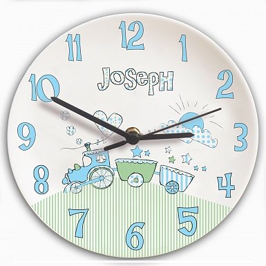 Personalised Whimsical Train Clock