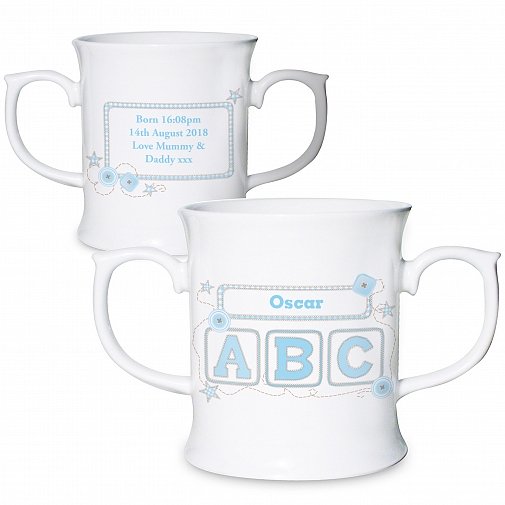 Personalised Blue ABC Loving Mug