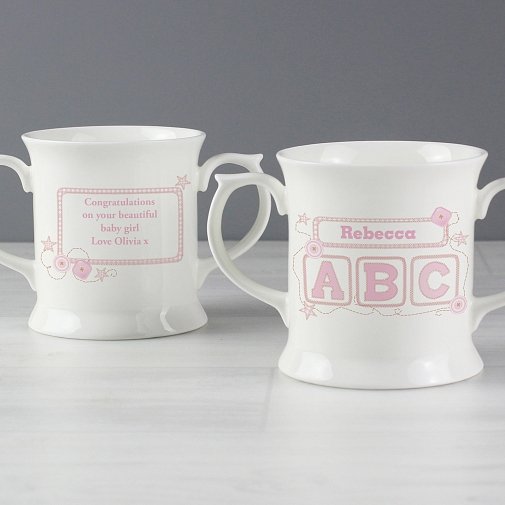 Personalised Pink ABC Loving Mug
