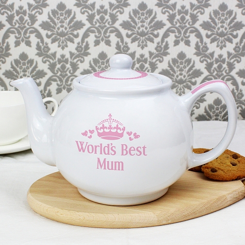 Personalised Pink Worlds Best Teapot