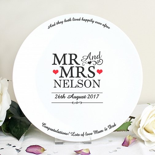 Personalised Mr & Mrs Plate